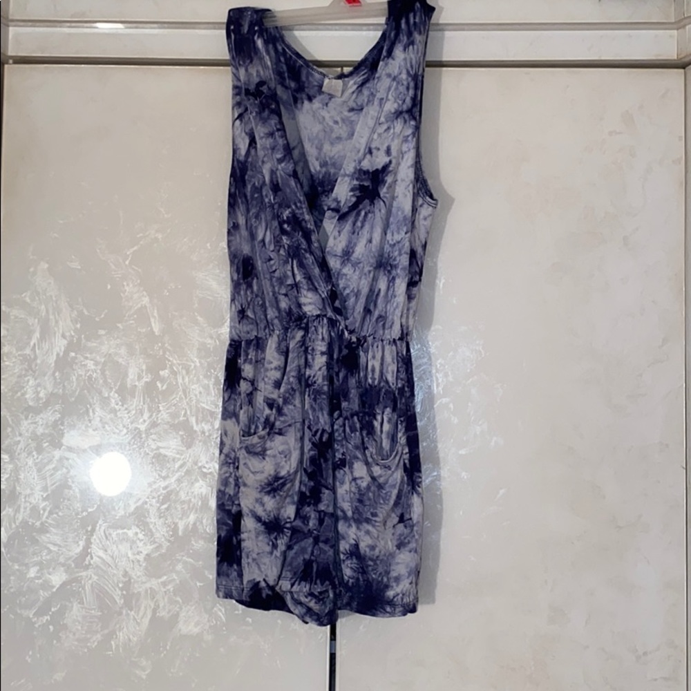 Blue tye dye romper